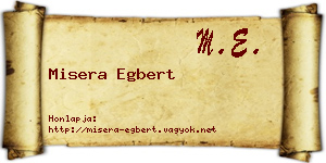 Misera Egbert névjegykártya